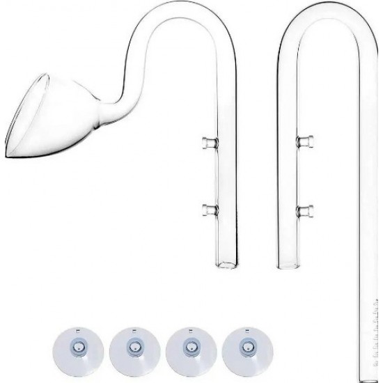 AQUAPRO Lilly Glass Pipe 12mm Dış Filtre Cam Emiş Basış AQUAPRO Lilly Glass Pipe 12mm Dış Filtre Cam Emiş Basış