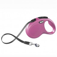 Flexi New Classic Şerit Pembe Otomatik Gezdirme Tasması XS 3m  Flexi New Classic Şerit Pembe Otomatik Gezdirme Tasması XS 3m
