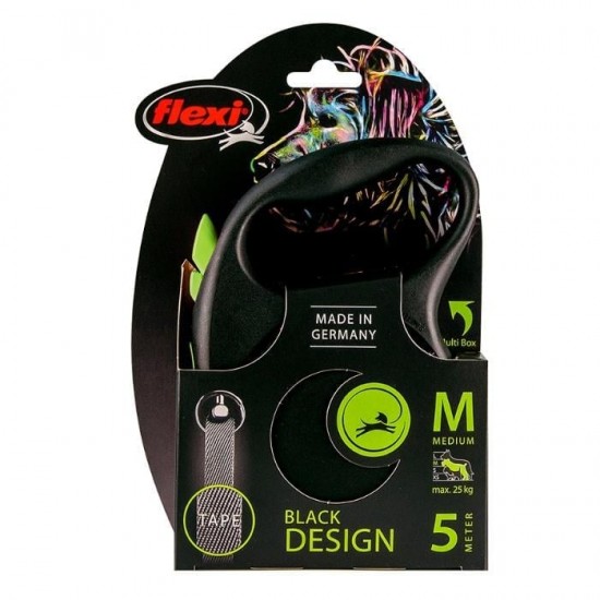 Flexi Black Desing Medium 5m Şerit Gezdirme Yeşil Flexi Black Desing Medium 5m Şerit Gezdirme Yeşil
