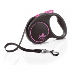 Black Desing 5mt Şerit Köpek Gezdirme Pembe Small Black Desing 5mt Şerit Köpek Gezdirme Pembe Small