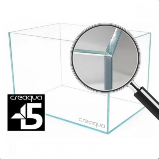 Creaqua 100x50x45Cm 45 Derece Açılı Ultra Clear Cama Cam Akvaryum