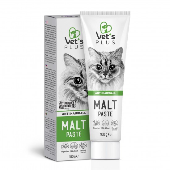 Vet's Plus Anti-Hairball Tüy Yumağı Önleyici Malt Kedi Macunu 100gr Vet's Plus Anti-Hairball Tüy Yumağı Önleyici Malt Kedi Macunu 100gr