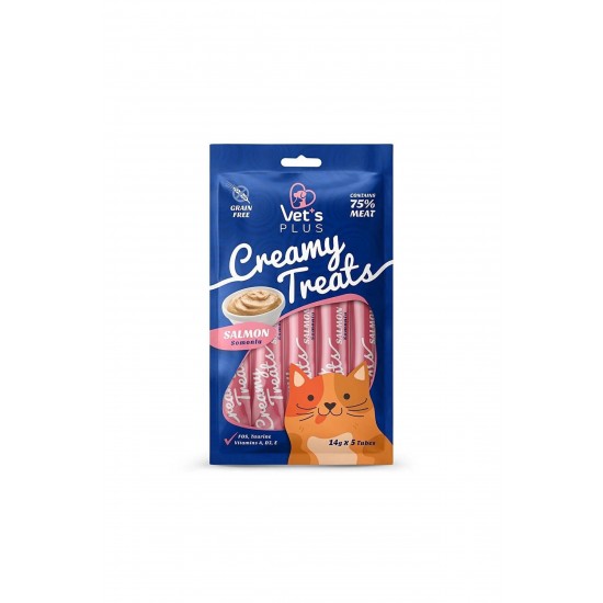 Vet´s Plus Somonlu Sıvı Kedi Ödül Maması 14 Gr (5´li) Vet´s Plus Somonlu Sıvı Kedi Ödül Maması 14 Gr (5´li)