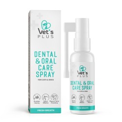 Vet's Plus Kedi ve Köpekler İçin Diş ve Ağız Bakım Spreyi 50ml Vet's Plus Kedi ve Köpekler İçin Diş ve Ağız Bakım Spreyi 50ml