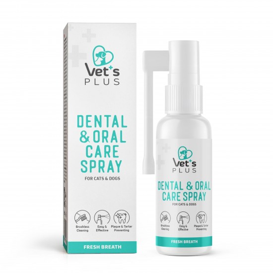 Vet's Plus Kedi ve Köpekler İçin Diş ve Ağız Bakım Spreyi 50ml Vet's Plus Kedi ve Köpekler İçin Diş ve Ağız Bakım Spreyi 50ml