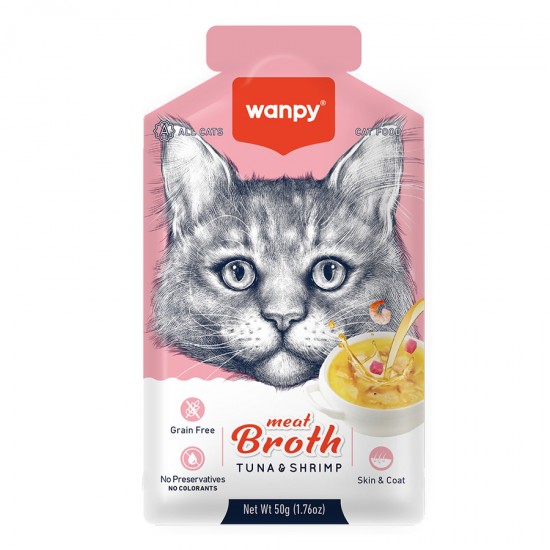 Ton Balıklı Ve Karidesli Tahılsız Kedi Çorbası 50 gr Ton Balıklı Ve Karidesli Tahılsız Kedi Çorbası 50 gr