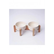 Mamas Ahşap Standlı 2li Yüksek 14cm Beyaz Mamas Ahşap Standlı 2li Yüksek 14cm Beyaz