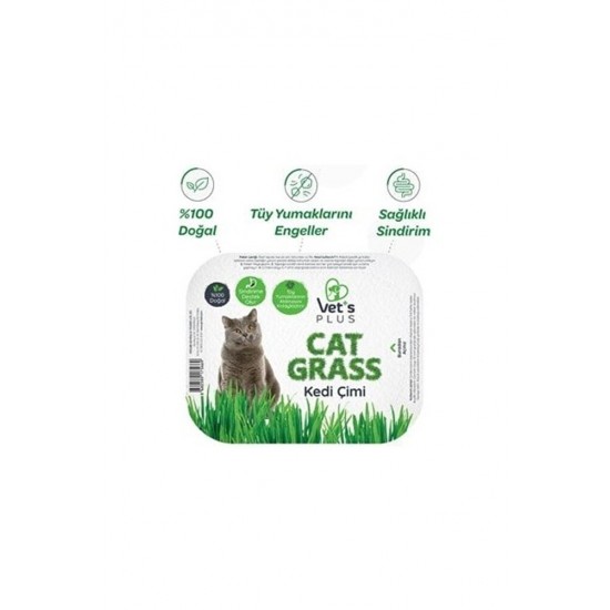 Vet's Plus Vet’s Plus %100 Doğal Fileli Kedi Çimi (Tüy Yumağı Önleyici)