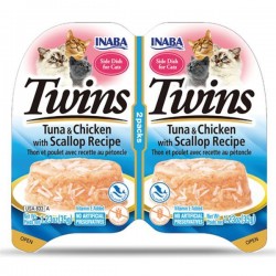 INABA Twins Jöle İçinde Ton Balıklı, Deniz Taraklı ve Tavuklu Kedi Konservesi 2x35gr INABA Twins Jöle İçinde Ton Balıklı, Deniz Taraklı ve Tavuklu Kedi Konservesi 2x35gr