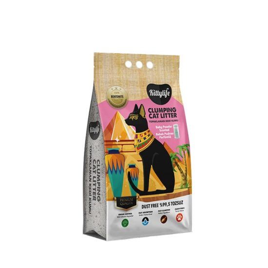 Kittylife Pudra Kokulu Topaklanan İnce Taneli Bentonit Kedi Kumu 5 Lt Kittylife Pudra Kokulu Topaklanan İnce Taneli Bentonit Kedi Kumu 5 Lt