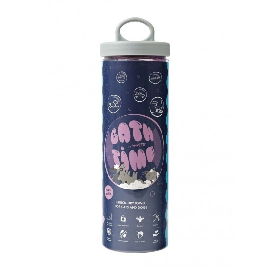 M-Pets Bathtıme Kedi ve Köpekler Için Hızlı Kuruyan Havlu Purple