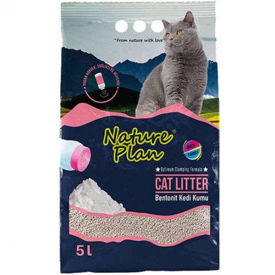 Nature Plan İnce Taneli Pudralı Bentonit Kedi Kumu 5 Lt Nature Plan İnce Taneli Pudralı Bentonit Kedi Kumu 5 Lt