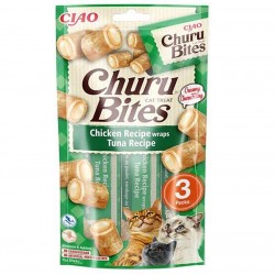 Inaba Ciao Churu Bites Tavuk Sargılı ve Ton Balıklı Kedi Ödül Maması 3 x 10 Gr Inaba Ciao Churu Bites Tavuk Sargılı ve Ton Balıklı Kedi Ödül Maması 3 x 10 Gr