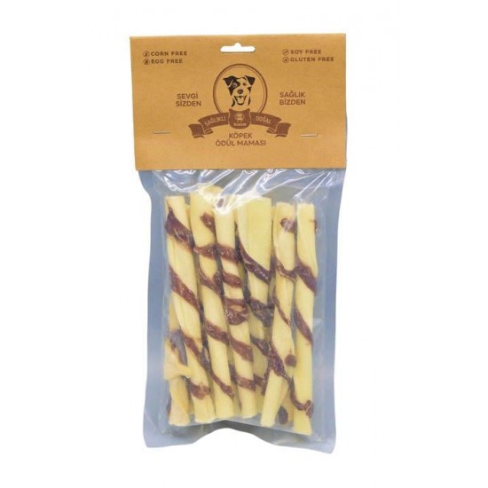 Rakun Dana Etli Burgu Çubuk Köpek Ödülü 12 cm (10Lu Paket) Rakun Dana Etli Burgu Çubuk Köpek Ödülü 12 cm (10Lu Paket)