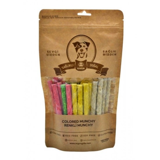 Rakun Munchy Renkli Çubuk 12cm 40'lı Rakun Munchy Renkli Çubuk 12cm 40'lı
