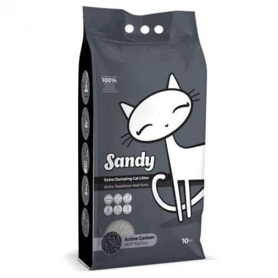 Sandy Ekstra Topaklanan Sodyum Bentonit Active Carbon Kedi Kumu 10 Kg Sandy Ekstra Topaklanan Sodyum Bentonit Active Carbon Kedi Kumu 10 Kg