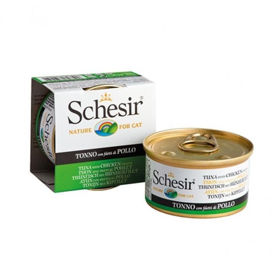 Schesir Ton Balığı Ve Tavuklu Yetişkin Kedi Konservesi 85gr Schesir Ton Balığı Ve Tavuklu Yetişkin Kedi Konservesi 85gr