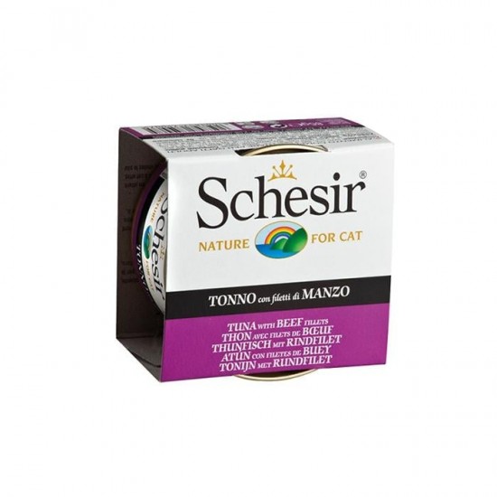 Schesir Jelly Ton Balıklı ve Sığır Etli Kedi Konservesi 85gr Schesir Jelly Ton Balıklı ve Sığır Etli Kedi Konservesi 85gr