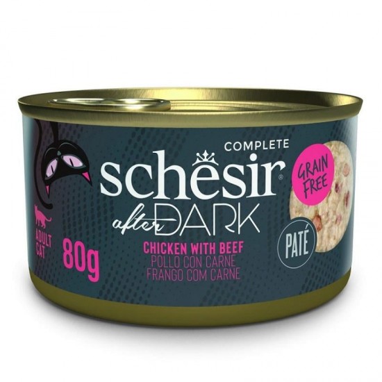 Schesir After Dark Pate Tavuklu ve Sığır Etli Yetişkin Kedi Konservesi 80 gr Schesir After Dark Pate Tavuklu ve Sığır Etli Yetişkin Kedi Konservesi 80 gr