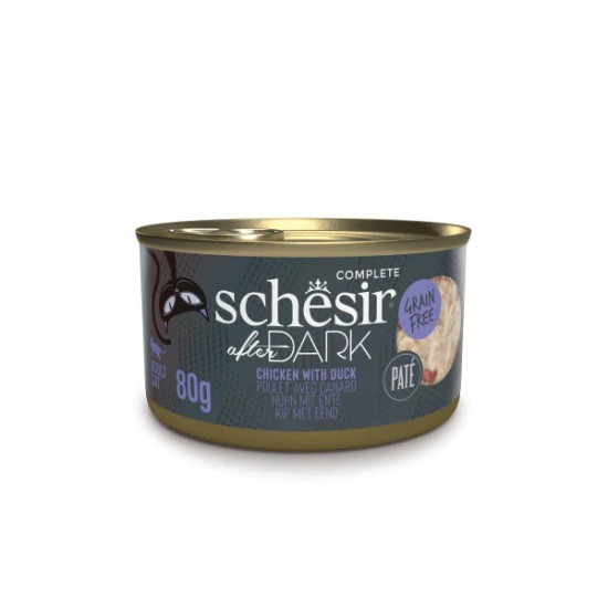 Schesir After Dark Pate Tavuklu ve Ördekli Yetişkin Kedi Konservesi 80 gr Schesir After Dark Pate Tavuklu ve Ördekli Yetişkin Kedi Konservesi 80 gr