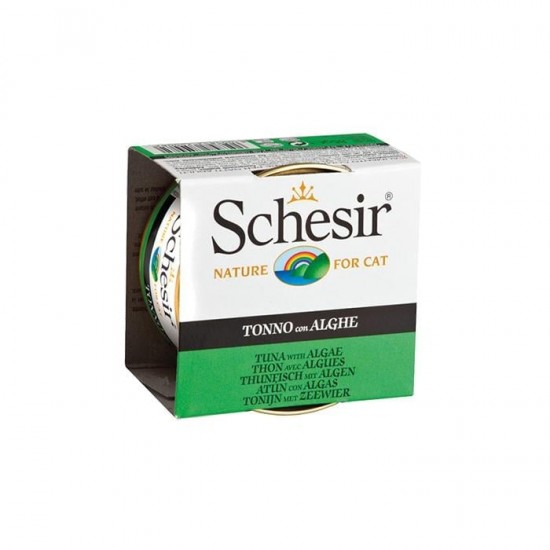 Schesir Ton Balıklı Ve Deniz Bitkili Yaş Kedi Maması 85gr Schesir Ton Balıklı Ve Deniz Bitkili Yaş Kedi Maması 85gr
