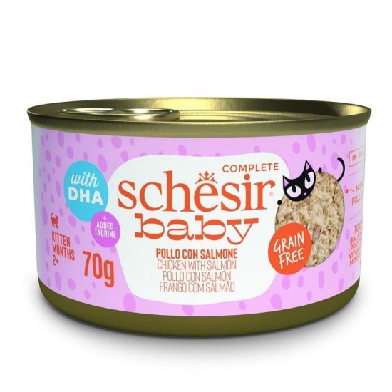 Schesir Baby Et Suyunda Tavuklu ve Tavuk Ciğerli Yavru Kedi Konservesi 70 gr Schesir Baby Et Suyunda Tavuklu ve Tavuk Ciğerli Yavru Kedi Konservesi 70 gr