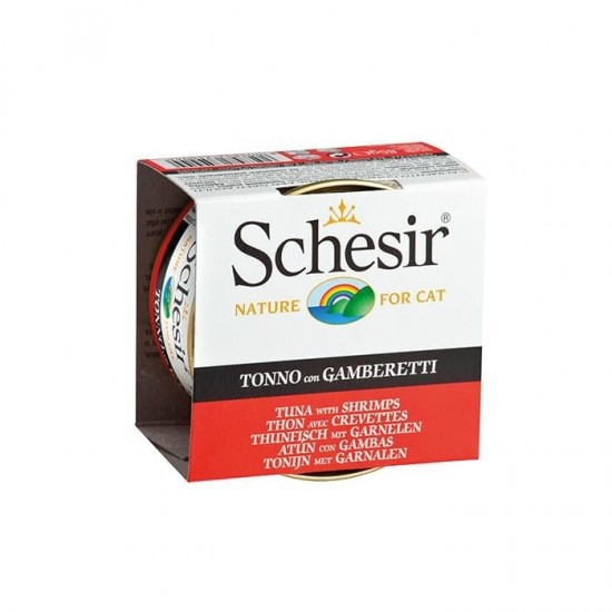 Schesir Jöle İçinde Ton Balıklı Karidesli Yetişkin Kedi Konservesi 85gr Schesir Jöle İçinde Ton Balıklı Karidesli Yetişkin Kedi Konservesi 85gr