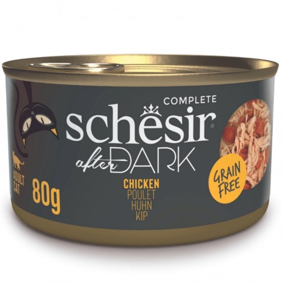 Schesir After Dark Sos İçinde Tavuklu Tahılsız Yetişkin Kedi Konservesi 80gr Schesir After Dark Sos İçinde Tavuklu Tahılsız Yetişkin Kedi Konservesi 80gr