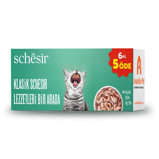 Schesir Klasik Lezzetler Kedi Maması 6 Al 5 öde Schesir Klasik Lezzetler Kedi Maması 6 Al 5 öde