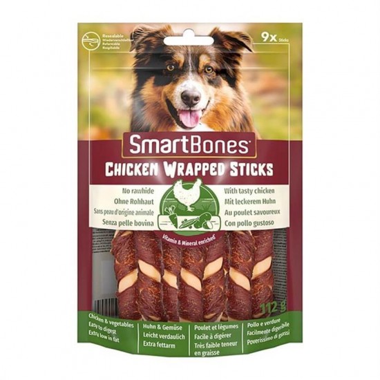Smart Bones Tavuk Sargılı Stick Mini Köpek Ödülü 9 Adet 112 Gr Smart Bones Tavuk Sargılı Stick Mini Köpek Ödülü 9 Adet 112 Gr
