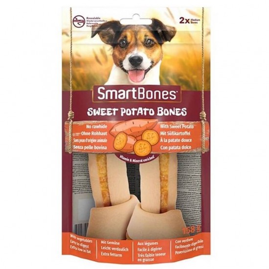 Smart Bones Tatlı Patatesli Medium Kemik Köpek Ödülü 2li 158 Gr. Smart Bones Tatlı Patatesli Medium Kemik Köpek Ödülü 2li 158 Gr.