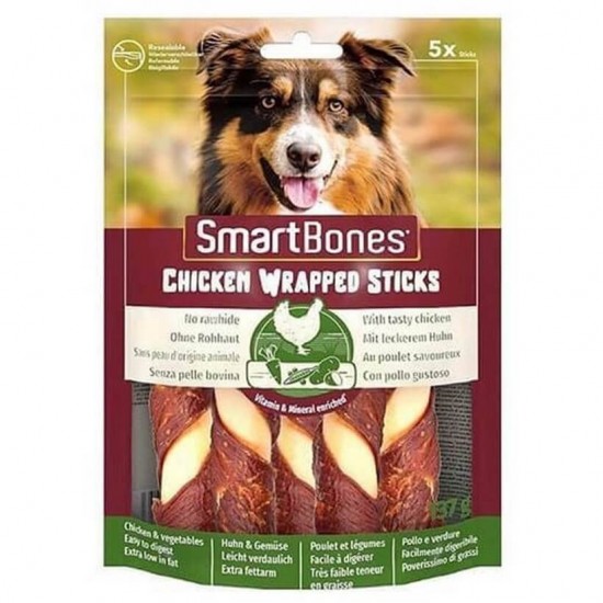 Smart Bones Tavuklu Büyük Burgu Kemik Köpek Ödülü 5li 125 Gr Smart Bones Tavuklu Büyük Burgu Kemik Köpek Ödülü 5li 125 Gr