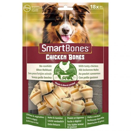 SmartBones Tavuklu Düğüm Köpek Ödül Kemiği Mini 18 Parça – 288 Gr SmartBones Tavuklu Düğüm Köpek Ödül Kemiği Mini 18 Parça – 288 Gr