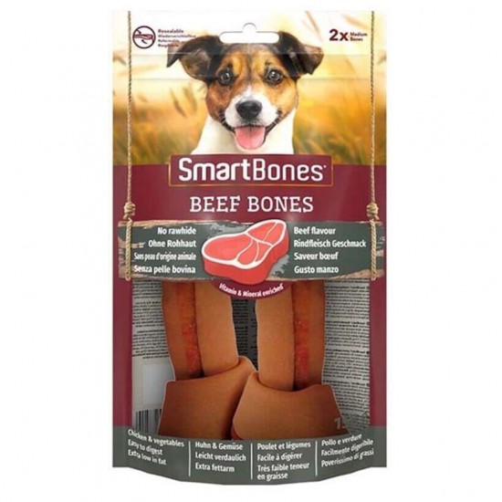 Smart Bones Biftekli Medium Kemik Köpek Ödülü 2 Parça - 158 Gr Smart Bones Biftekli Medium Kemik Köpek Ödülü 2 Parça - 158 Gr