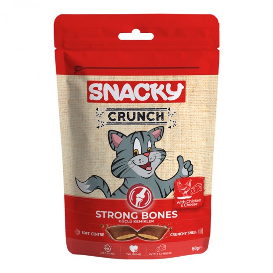 Crunchy Tavuklu Ve Peynirli Kedi Ödülü Strong Bones 60 gr Crunchy Tavuklu Ve Peynirli Kedi Ödülü Strong Bones 60 gr