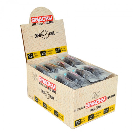 Snacky Mini Biftekli Köpek Ödülü 14gr x 48'li Snacky Mini Biftekli Köpek Ödülü 14gr x 48'li