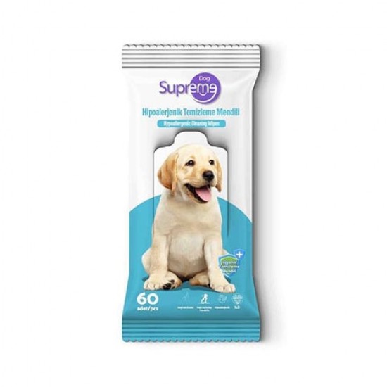 Supreme Köpek Hipoalerjenik Temizleme Mendili Supreme Köpek Hipoalerjenik Temizleme Mendili